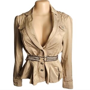 White House Black Market Bronze Satin Jacket